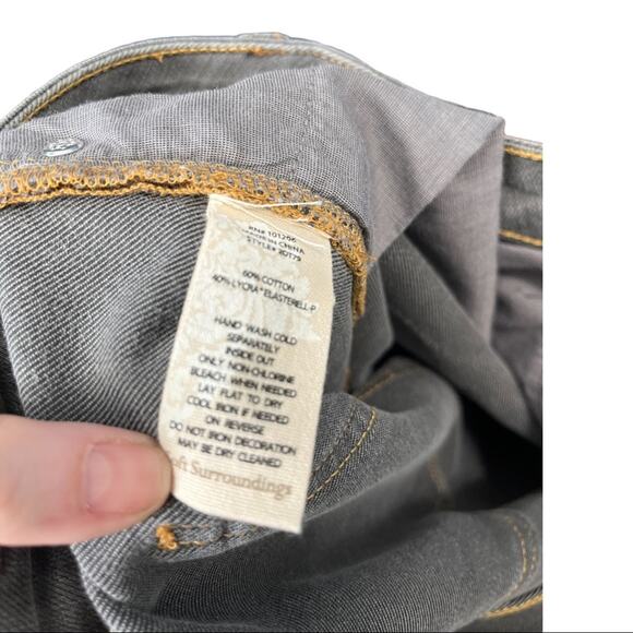 Soft Surroundings Ultimate Denim High-rise Foil Skinny Jeans Size 6 Gray 2DT79 - Picture 5 of 5